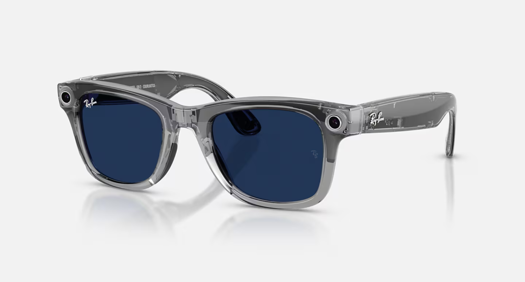 Image lunette meta ray ban verre bleu